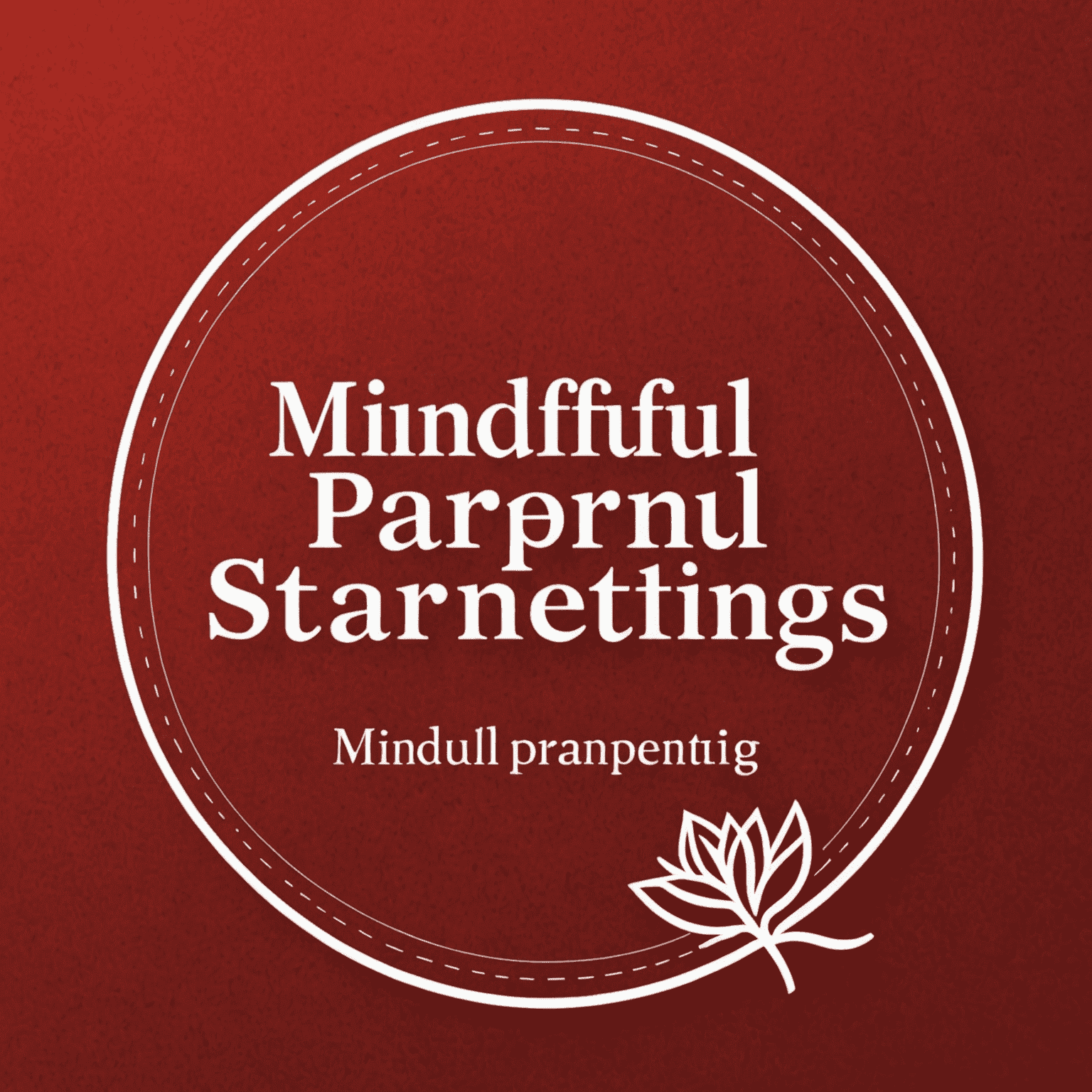 MindfulParentingStrategies logosu - Kırmızı arka plan üzerinde beyaz yazı ile 'MindfulParenting' yazısı