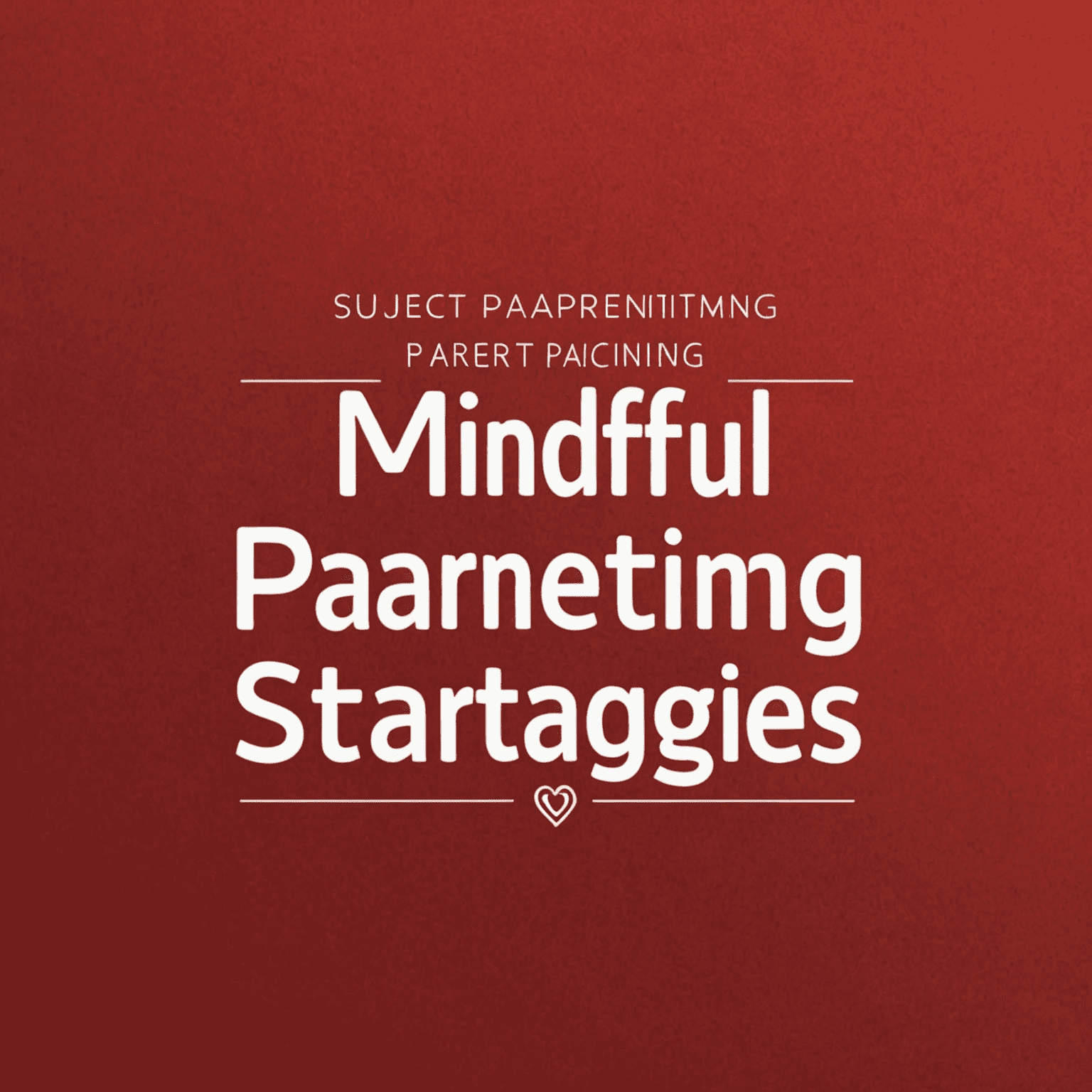 MindfulParentingStrategies logosu - Kırmızı arka plan üzerinde beyaz yazı ile 'MindfulParenting' yazısı