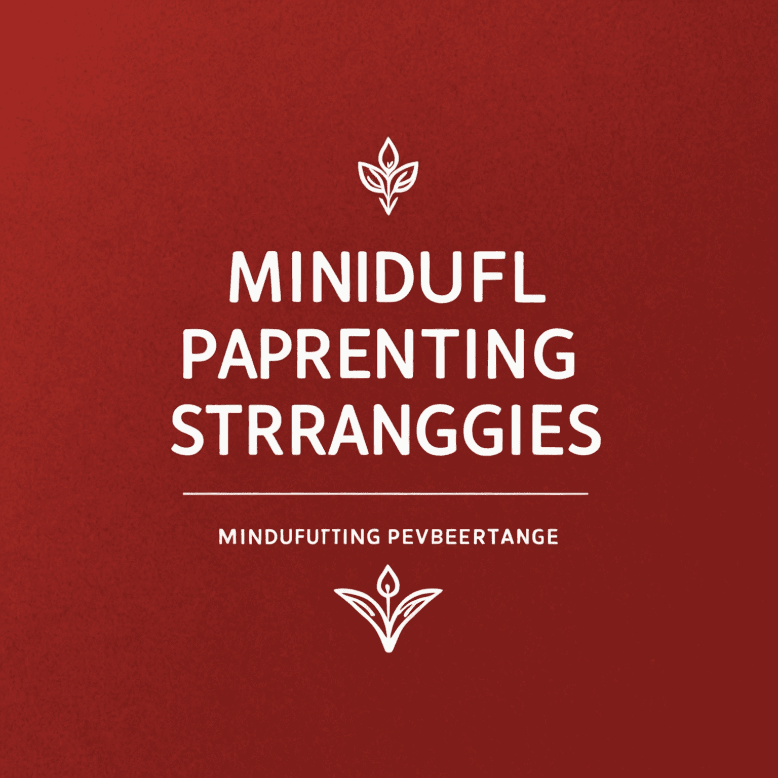 MindfulParentingStrategies logosu - Kırmızı arka plan üzerinde beyaz yazı ile 'MindfulParenting' yazısı