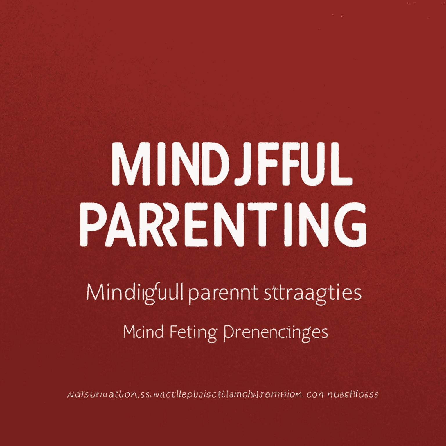 MindfulParentingStrategies logosu - Kırmızı arka plan üzerinde beyaz yazı ile 'MindfulParenting' yazısı