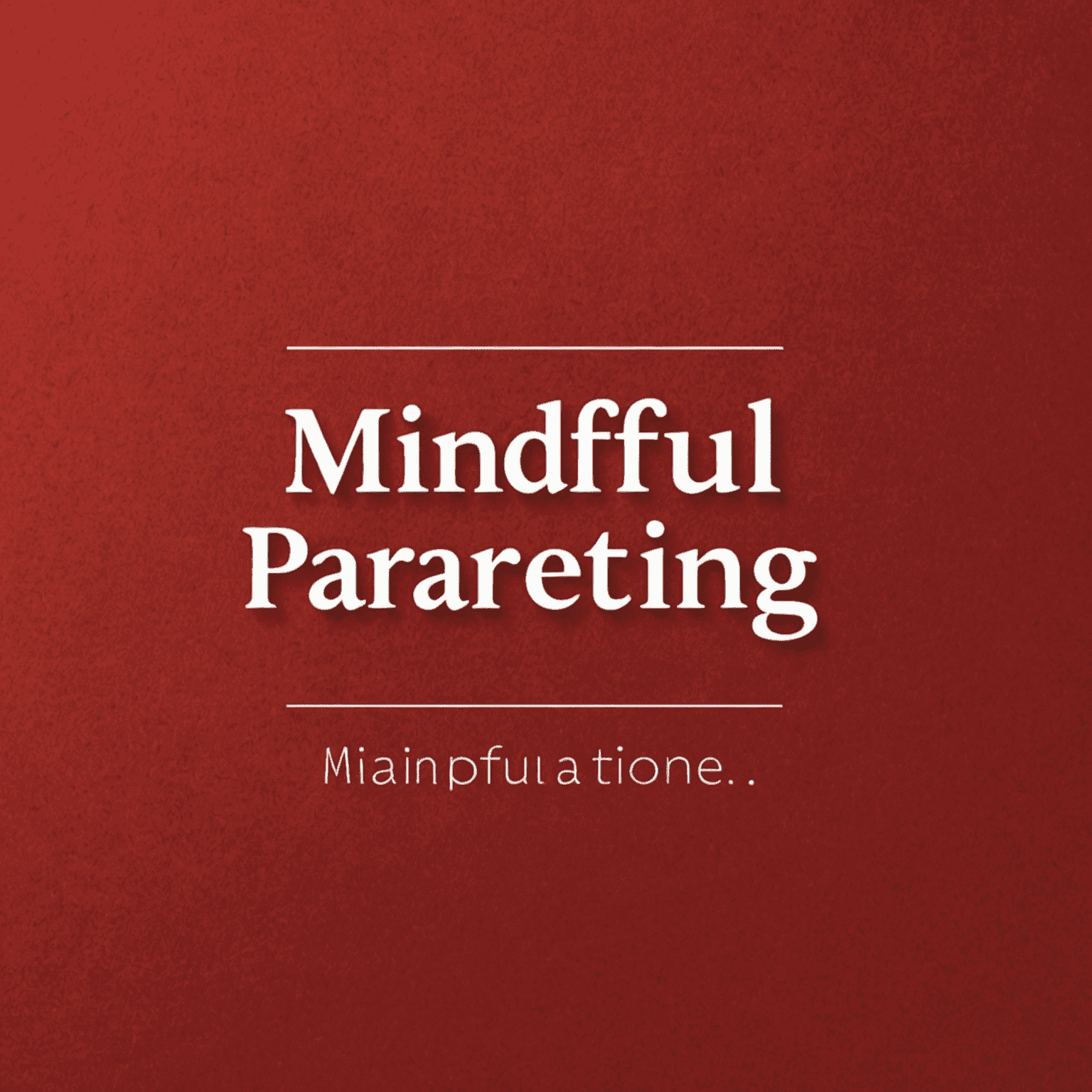 MindfulParentingStrategies logosu - Kırmızı arka plan üzerinde beyaz yazı ile 'MindfulParenting' yazısı