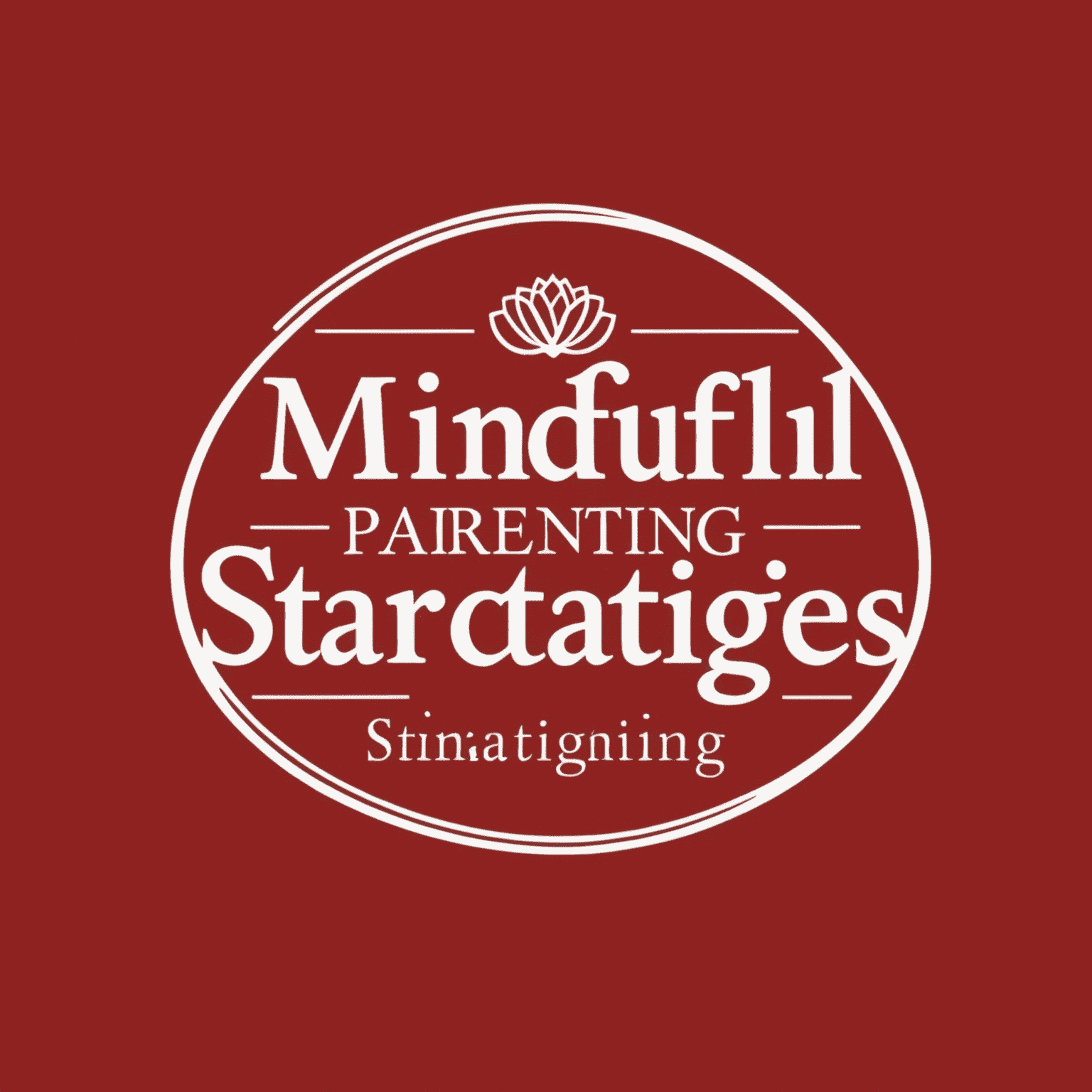 MindfulParentingStrategies logosu - Kırmızı arka plan üzerinde beyaz yazı ile 'MindfulParenting' yazısı