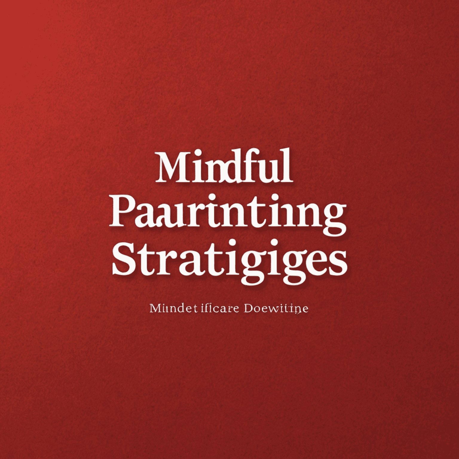 MindfulParentingStrategies logosu - Kırmızı arka plan üzerinde beyaz yazı ile 'MindfulParenting' yazısı